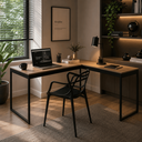 Ver imagem 6 de Escrivaninha em L Industrial Mesa de Canto para Escritório e Home Office em Madeira e Metal - Mel