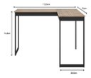 Ver imagem 5 de Escrivaninha em L Industrial Mesa de Canto para Escritório e Home Office em Madeira e Metal - Mel