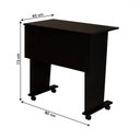 Ver imagem 5 de Mesa Escrivaninha Dobrável Alpes com Rodízio Preto - Panorama Móveis