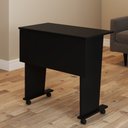 Ver imagem 2 de Mesa Escrivaninha Dobrável Alpes com Rodízio Preto - Panorama Móveis