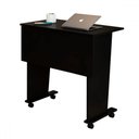 Ver imagem 3 de Mesa Escrivaninha Dobrável Alpes com Rodízio Preto - Panorama Móveis