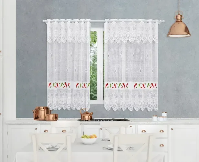 Ver imagem 2 de Cortina para Cozinha com Bandor 1,30 X 2.10 Indicada para Bastão 1,50:costela de Adão