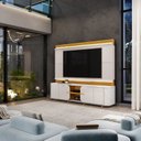 Ver imagem 7 de Estante e Home Theater Ripado para TV até 75 Polegadas com 100% MDF 240CMX200CM LED Lord Marrom Bali