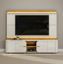 Ver imagem 1 de Estante e Home Theater Ripado para TV até 75 Polegadas com 100% MDF 240CMX200CM LED Lord Marrom Bali