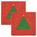 Ver imagem 2 de Kit Guardanapo de Natal Estampado Vermelho Pinheiro Verde 33x33cm Folha Dupla Prime 40 Unidades