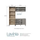 Ver mais imagens de Cozinha Completa Modulada 3 Peças com Torre Quente Lavínia Marrom/Imperial/Fumê