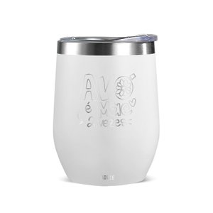 Copo Térmico Aduze Cuia Classic Avó É Mãe 2 Vezes 300ml - Branco