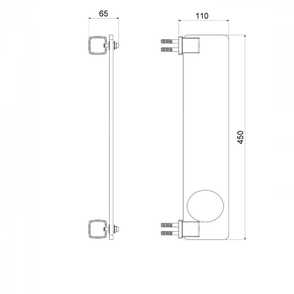 Porta Shampoo De Vidro Com Saboneteira Block C38 V Meber - 2