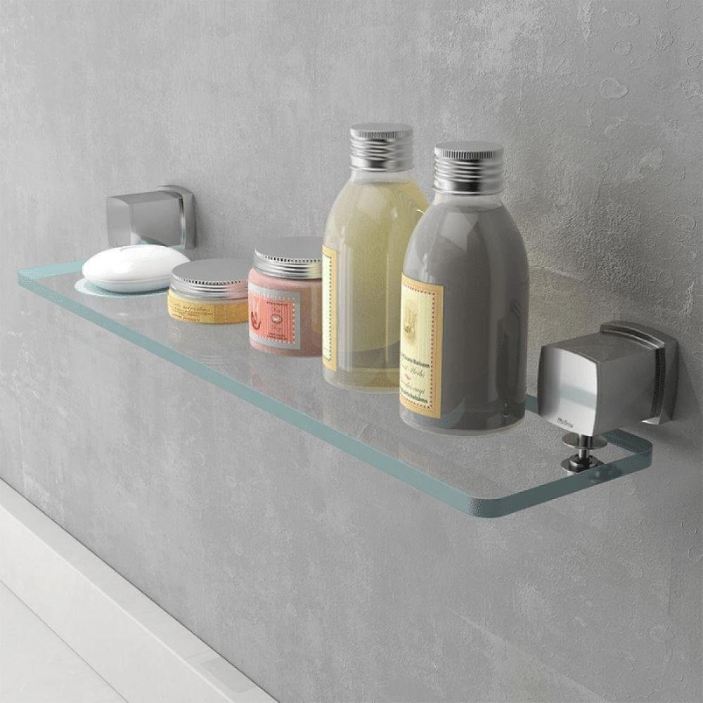 Porta Shampoo De Vidro Com Saboneteira Block C38 V Meber - 4