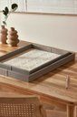 Ver imagem 4 de Kit 02 Bandejas Decorativas em Mdf com Revestimento em Pu Cinza 19331 Mart
