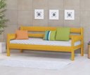 Ver imagem 4 de Sofá Cama 03 Lugares Madeira Maciça Reforçada Nemargi Cerejeira