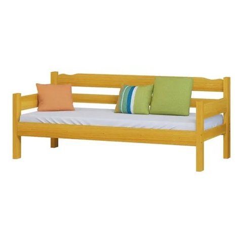 Sofá Cama 03 Lugares Madeira Maciça Reforçada Nemargi Cerejeira
