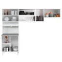 Ver imagem 4 de Armário de Cozinha de Aço com Vidro 3 Peças Topázio Branco/Preto
