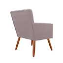 Ver imagem 4 de Combo 2 Poltronas Decorativa para Consultório Escritório Cecília Suede Rosê - Incasa Decor