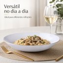 Ver imagem 4 de Prato Fundo Opalino Catarina Branco 21,5cm com Borda Dourada