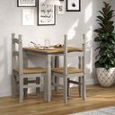 Ver imagem 3 de Mesa de Jantar Quadrada de Madeira Cinza Lavado