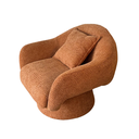 Ver imagem 7 de Poltrona Giratória Decorativa Orgânica Sala Estar Cogumelo Bouclê Moscow Terracota Vimont Moveis