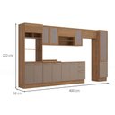 Ver imagem 3 de Cozinha Modulada Completa Botanic 8 Peças (3aéreos+2balcões+2paneleiros+1complemento) S/pia M658