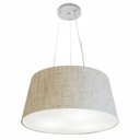 Ver imagem 1 de Lustre Pendente Cone Md-4048 Cúpula em Tecido 21/50x40cm Rustico Bege - Bivolt