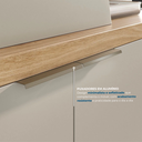 Ver imagem 5 de Conjunto Gabinete de Banheiro com Cuba e Espelheira em MDF Suspenso 110cm Nature Panna/Carvalho