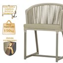 Ver imagem 4 de Mesa com 4 Cadeiras de Jantar Roma 100cm e Noronha em Aluminío Fendi Corda Nautica Estofado 7 Trama
