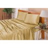 Jogo de Cama Lençol Cetim King Romantic 04 Peças - Dourado - 1