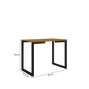 Ver imagem 3 de Mesa Lateral Industrial em MDF 58cm x 50cm Innovare Marrom Preto/Nature
