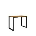 Ver imagem 2 de Mesa Lateral Industrial em MDF 58cm x 50cm Innovare Marrom Preto/Nature