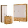 Guarda Roupa Casal 20033 com Cômoda 8000 Flex e Multiuso 6020 Freijó Baunilha - Araplac - 1