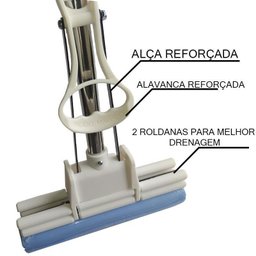 Rodo Mágico Original Esfregão Limpeza com 3 Refil Espuma Pva - 2