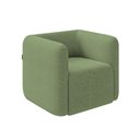 Ver imagem 6 de Kit 2 Poltronas Decorativas Sala de Estar Trinidad Base Fixa Bouclê Verde Oliva G33 - Gran Belo
