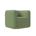 Ver imagem 7 de Kit 2 Poltronas Decorativas Sala de Estar Trinidad Base Fixa Bouclê Verde Oliva G33 - Gran Belo
