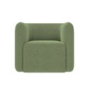 Ver imagem 2 de Kit 2 Poltronas Decorativas Sala de Estar Trinidad Base Fixa Bouclê Verde Oliva G33 - Gran Belo