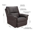 Ver imagem 7 de Poltrona Cadeira Reclinável Idoso Madri Motorizada Corano Marrom 310 Império