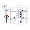 Ver imagem 3 de Guarda Roupa Casal New Monumental 6 Portas com Cômoda Primordial Max 4 Gavetas Cinamomo Fosco-
