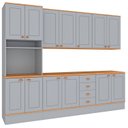 Ver imagem 2 de Cozinha Modulada c/T 6 Peças Aspen Cinza