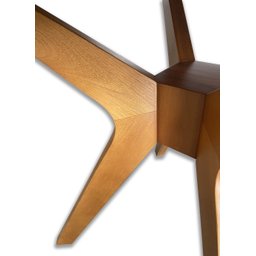 Mesa de Jantar Redonda 120cm Madeira 4 lugares Orion - Imbuia Bahia - 4