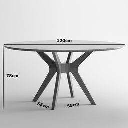 Mesa de Jantar Redonda 120cm Madeira 4 lugares Orion - Imbuia Bahia - 5