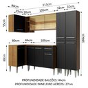 Ver imagem 4 de Armário de Cozinha Completa de Canto 293cm Rustic Emilly Line Madesa 06
