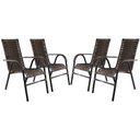 Ver imagem 1 de Conjunto 4 Cadeiras Bela, Artesanal, em fibra sintética, cor Argila - PANERO 05