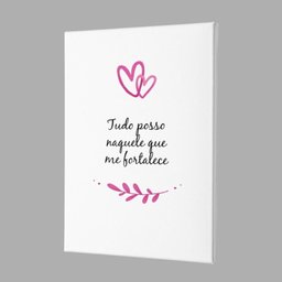 Placa Decorativa - Tudo Posso Naquele que Me Fortalece - 3