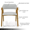 Ver imagem 5 de Kit 5 Cadeiras Sala de Jantar e Jogos Carteados Madeira Maciça Poker Linho Cinza-mel G42 - Gran