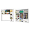Ver imagem 3 de Guarda-roupa Casal Modulado com Cama Hércules 11 Portas 6 Gavetas Branco - Carioca Móveis