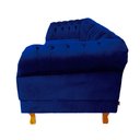 Ver imagem 3 de Dois Sofás Chesterfield Duque 3 lugares 2,30 - Suede Azul Marinho / sala de estar, recepçã