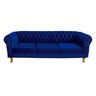 Dois Sofás Chesterfield Duque 3 lugares 2,30 - Suede Azul Marinho / sala de estar, recepçã - 2