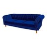 Dois Sofás Chesterfield Duque 3 lugares 2,30 - Suede Azul Marinho / sala de estar, recepçã - 1