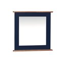 Ver imagem 5 de Gabinete para Banheiro 2 Portas com Espelheira Dália 3057 - Azul Petróleo/imbuia Glazer