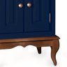 Gabinete para Banheiro 2 Portas com Espelheira Dália 3057 - Azul Petróleo/imbuia Glazer - 4