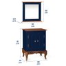Gabinete para Banheiro 2 Portas com Espelheira Dália 3057 - Azul Petróleo/imbuia Glazer - 6