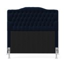 Ver imagem 3 de Cabeceira Estofada Decorativa Pollux para Cama Box 195 para Cama King Sued Azul Marinho Aradecor